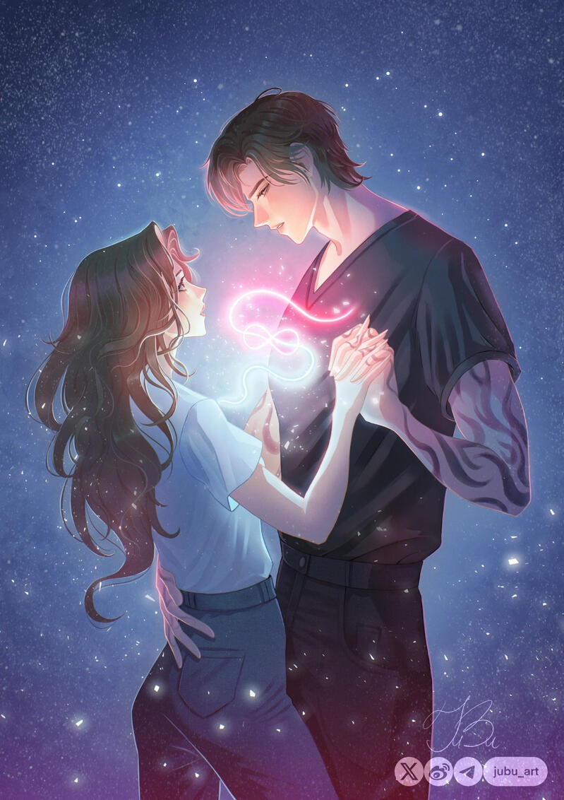 Half body + Simple bg + Extra character = 165$